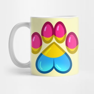 LGBTQ+ Pride Heart Paws - Pansexual Mug